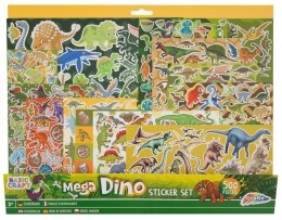 Naklejka (nalepka) Mega zestaw naklejek z dinozaurami 500 szt. 40 * 32 cm Grafix (100081) Grafix