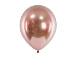 Balon gumowy Partydeco Metalizowane Glossy różowe złoto 300mm (CHB1-019R-50) Partydeco
