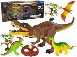 Figurka Lean Zestaw Dinozaurów Tyranozaur Rex Drzewka Akcesoria Dźwięk Światła (9720) Lean