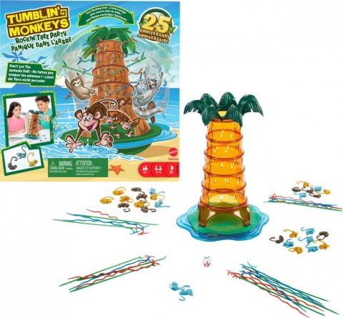 Gra zręcznościowa Mattel Spadające małpki Zabawa na drzewie (HTW65) Mattel