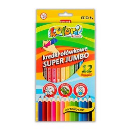 Kredki ołówkowe Penmate Kolori Jumbo 12 kolorów (TT7228) Penmate Kolori
